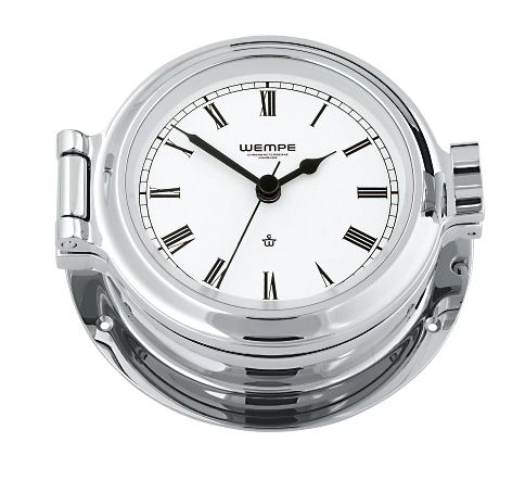 Nautik Klok Roman Verchroomd messing